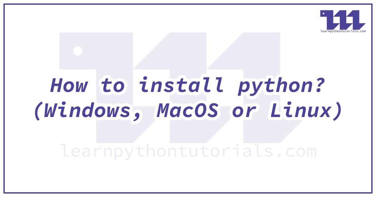 Featured image How to install python